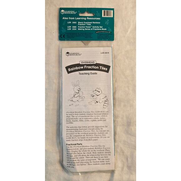 Learning Resources Overhead Projector Math Tangrams Cash Coins Fractions Cards - Picture 13 of 16